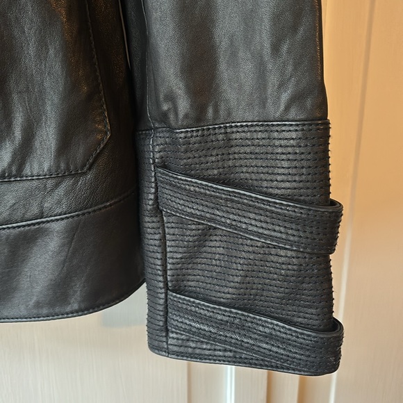 NWT Leather DVF Jacket, mint - Picture 2 of 9